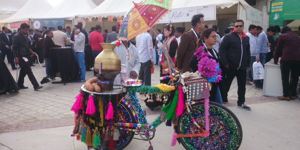 Multi-colored fair in the pink city