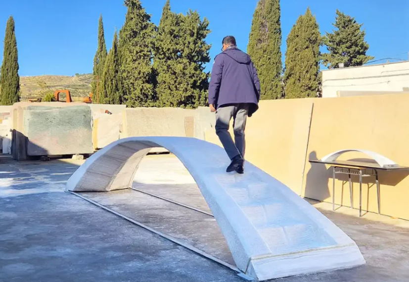 3D Bridge Made from Marble Waste